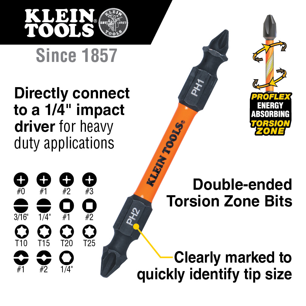 Klein Tools 32315HD 15-in-1 Ratcheting Impact-Rated Multi-Bit