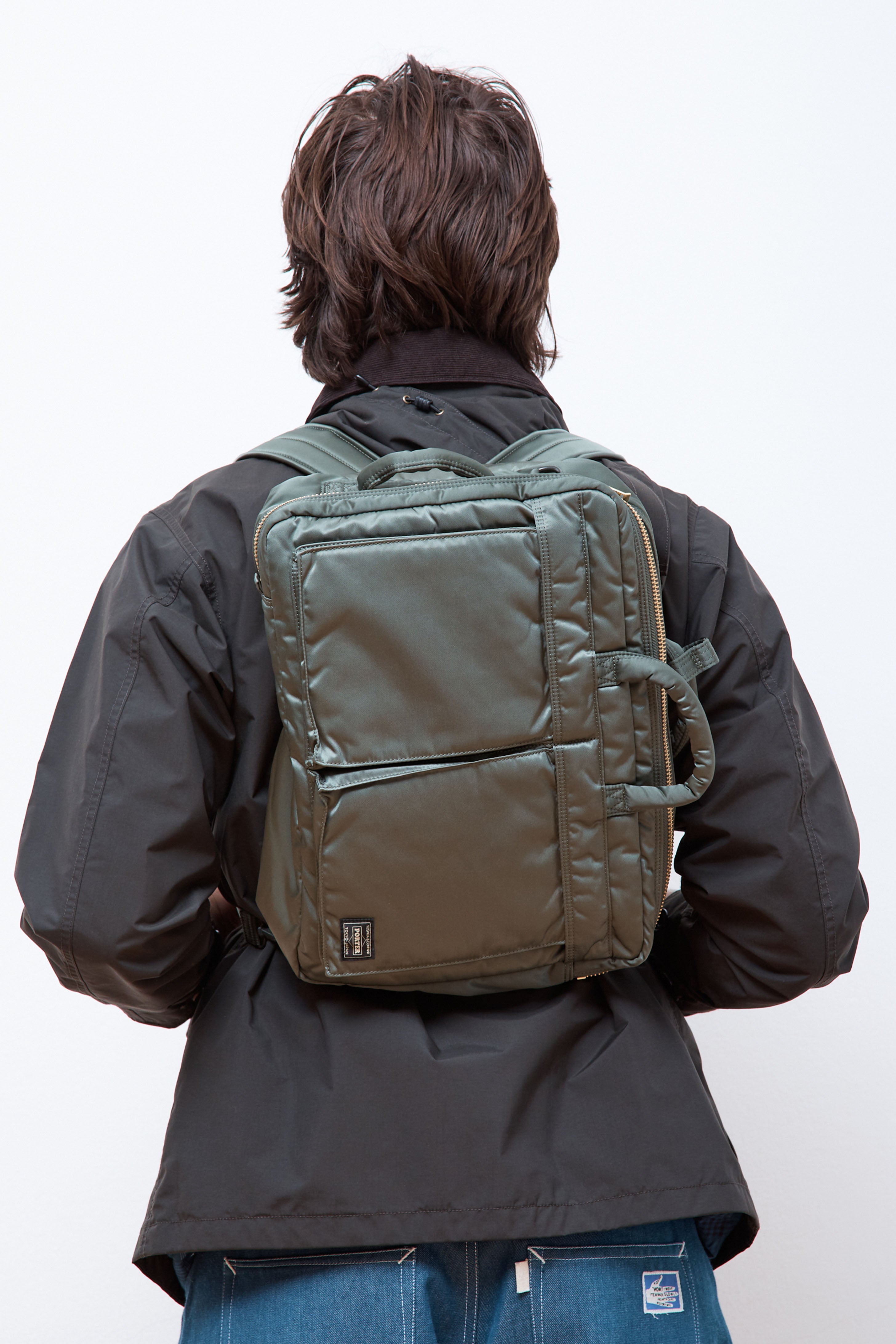 Porter Yoshida & Co. New Tanker 3Way Document Bag Sage Green