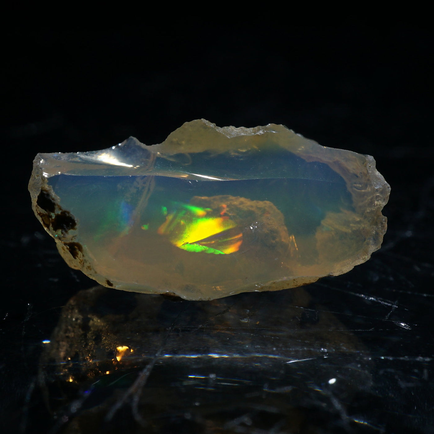 50CT】エチオピアオパールウェロ産 鉱物標本 原石 プレシャス 50CT