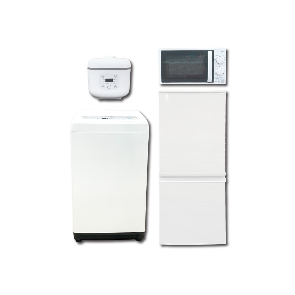 洗濯機、冷蔵庫、電子レンジ、炊飯器 4点セット
