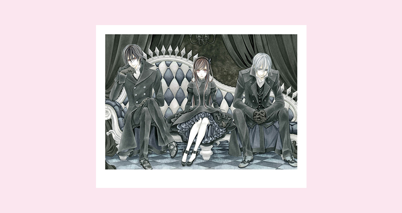 ヴァンパイア騎士 樋野まつり原画展 キャンバスC 1個 缶バッジ3種