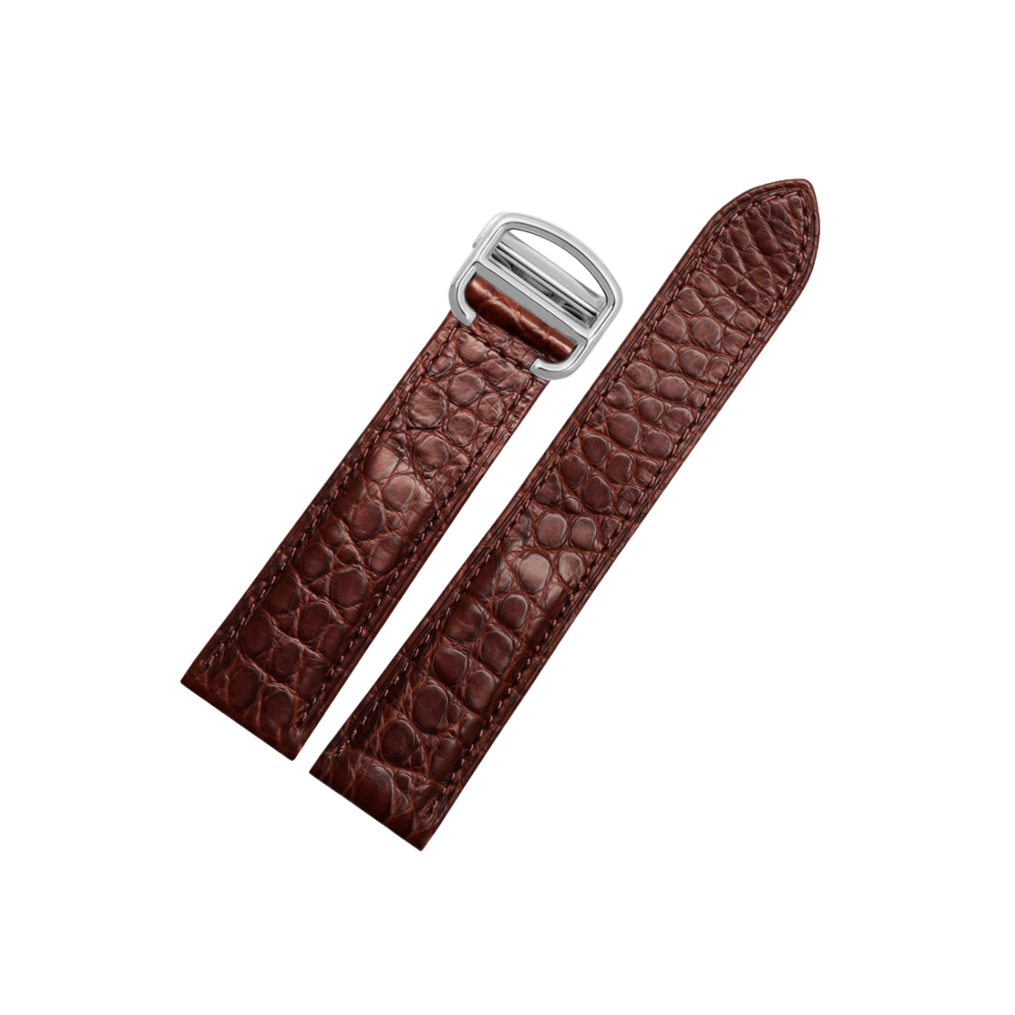 Cartier クロコダイル ブラウン 純正ベルト 15mm crocodile-leather