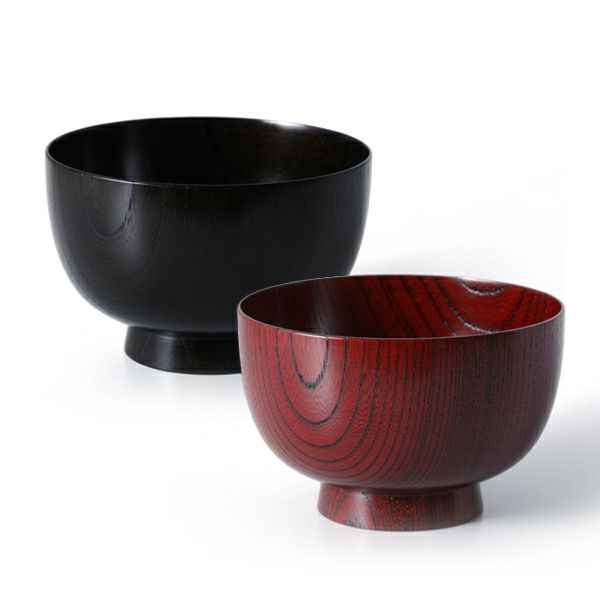 山田平安堂 古代朱 雑煮椀 二客 ペア 山田平安堂 古代朱 雑煮椀 二客