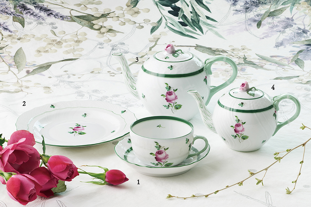 ヘレンド リボン デザートプレート19cm 2枚セット 美品 Herend