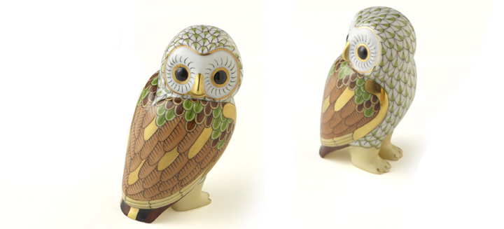 最終値下ヘレンド オウル 世界のフクロウ 箱 バリ限定3000体