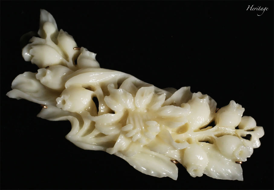 珊瑚＆天然真珠ネックレス アンティークジュエリー/ヘリテイジ