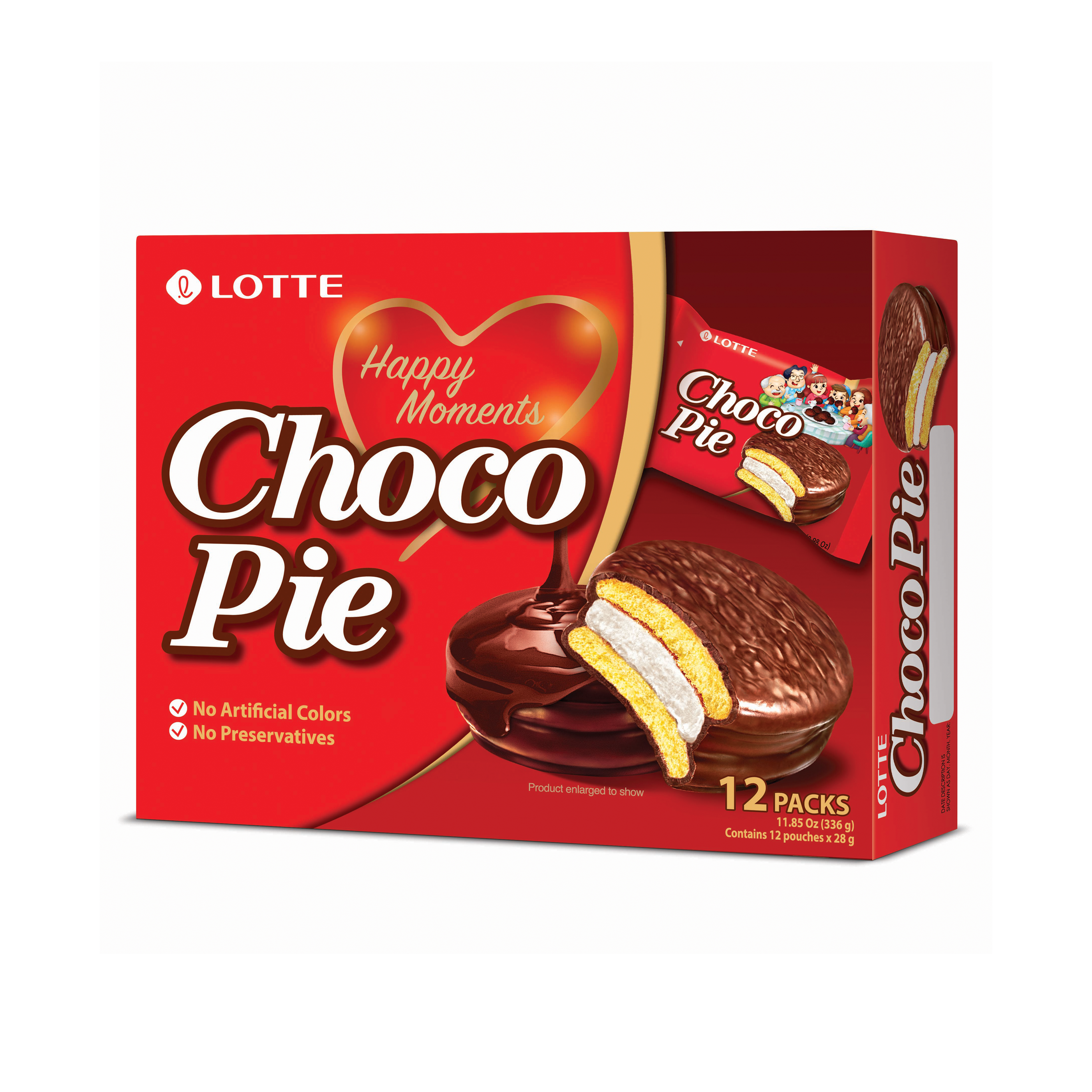 KR Lotte Chocopie Original 12-pack 8x(12x28g) - Herman Kuijper