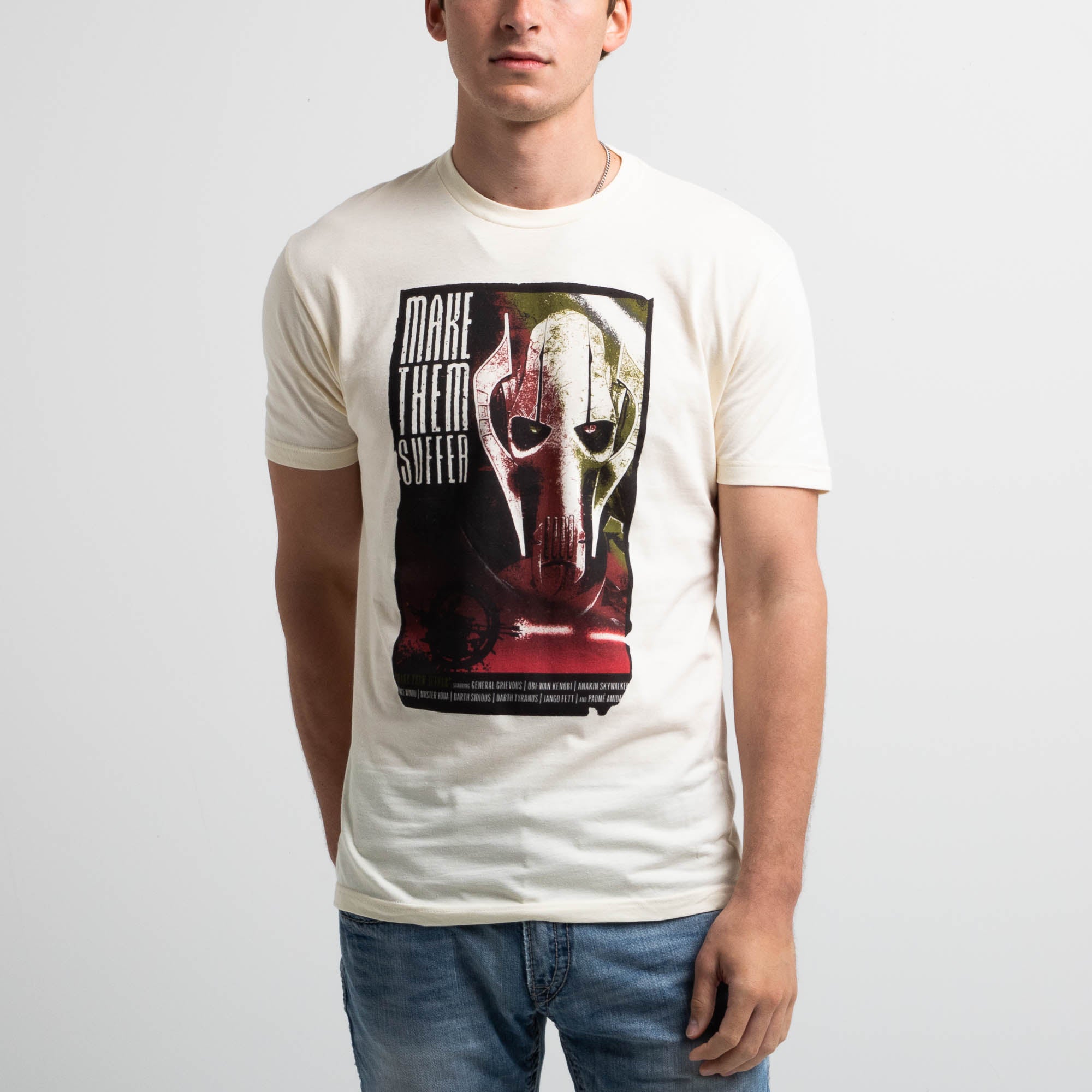 Star Wars General Grievous Make Them Suffer Grindhouse Natural Tee