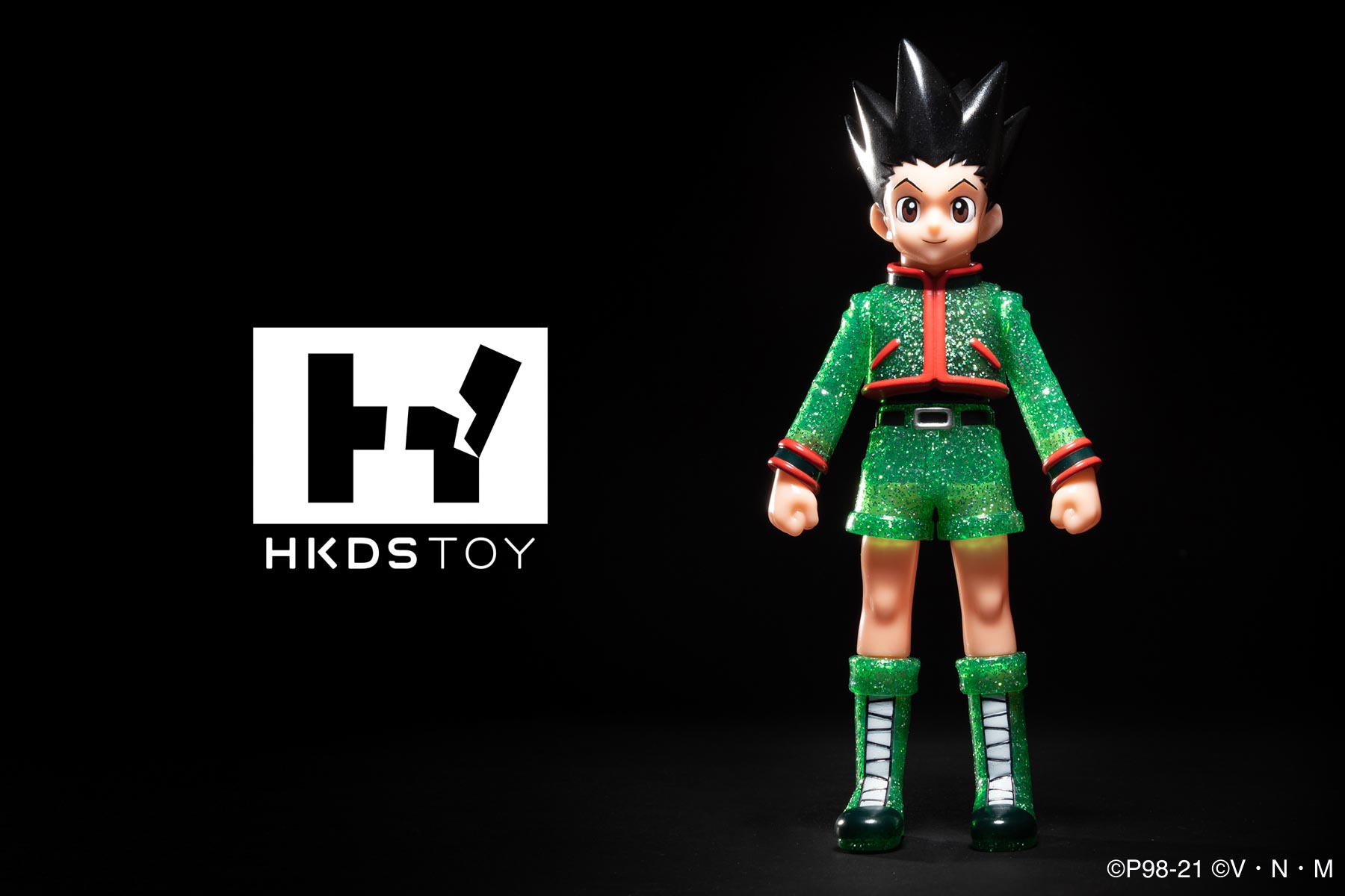 ヒキダシトイ「HUNTER×HUNTER」ソフビシリーズ新作 ゴン [グリーンラメ