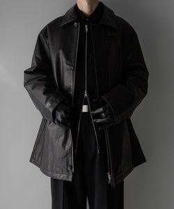 stein / シュタイン】LEATHER HALF COAT - BLACK | 公式通販サイト
