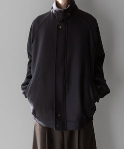 stein / シュタイン】OVERSIZED MELTON HARRINGTON ZIP JACKET - DARK