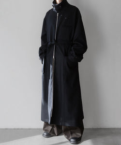 stein / シュタイン】OVERSIZED MAXI-LENGTH ZIP COAT - BLACK | 公式