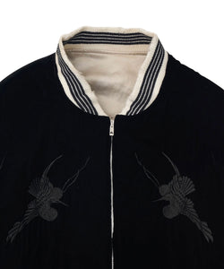 ssstein × KEITAMARUYAMA】VINTAGE SATIN / VELVET REVERSIBLE ZIP