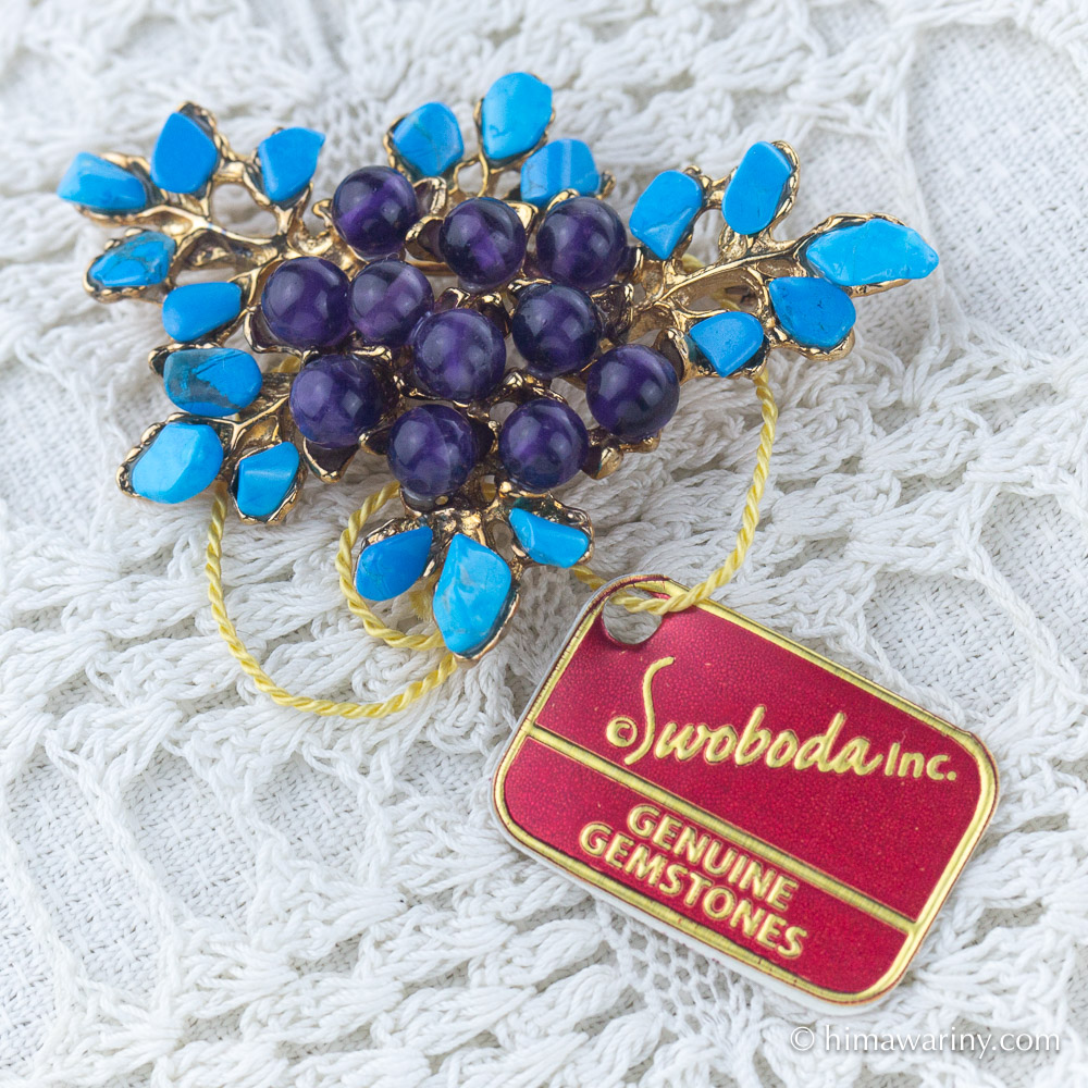 た*そ様 SWOBODA スワボダ ヴィンテージ ラビット ブローチ アメジスト