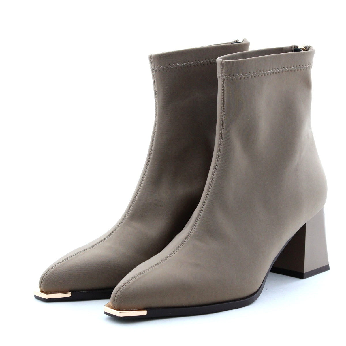 再値下げ】メタルアクセントチャンキーヒールブーツ/554410