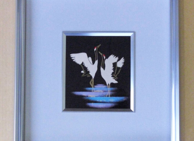 伝統工芸士 沈金 友田裕次作 輪島塗 飾り皿 本うるし 飾り台座付き 木