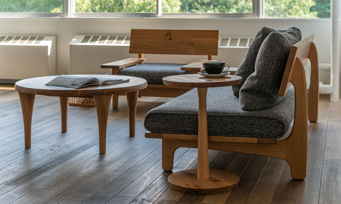 EHK28 飛騨産業 HIDA キツツキ 穂高 サイドテーブル ヴィンテージ