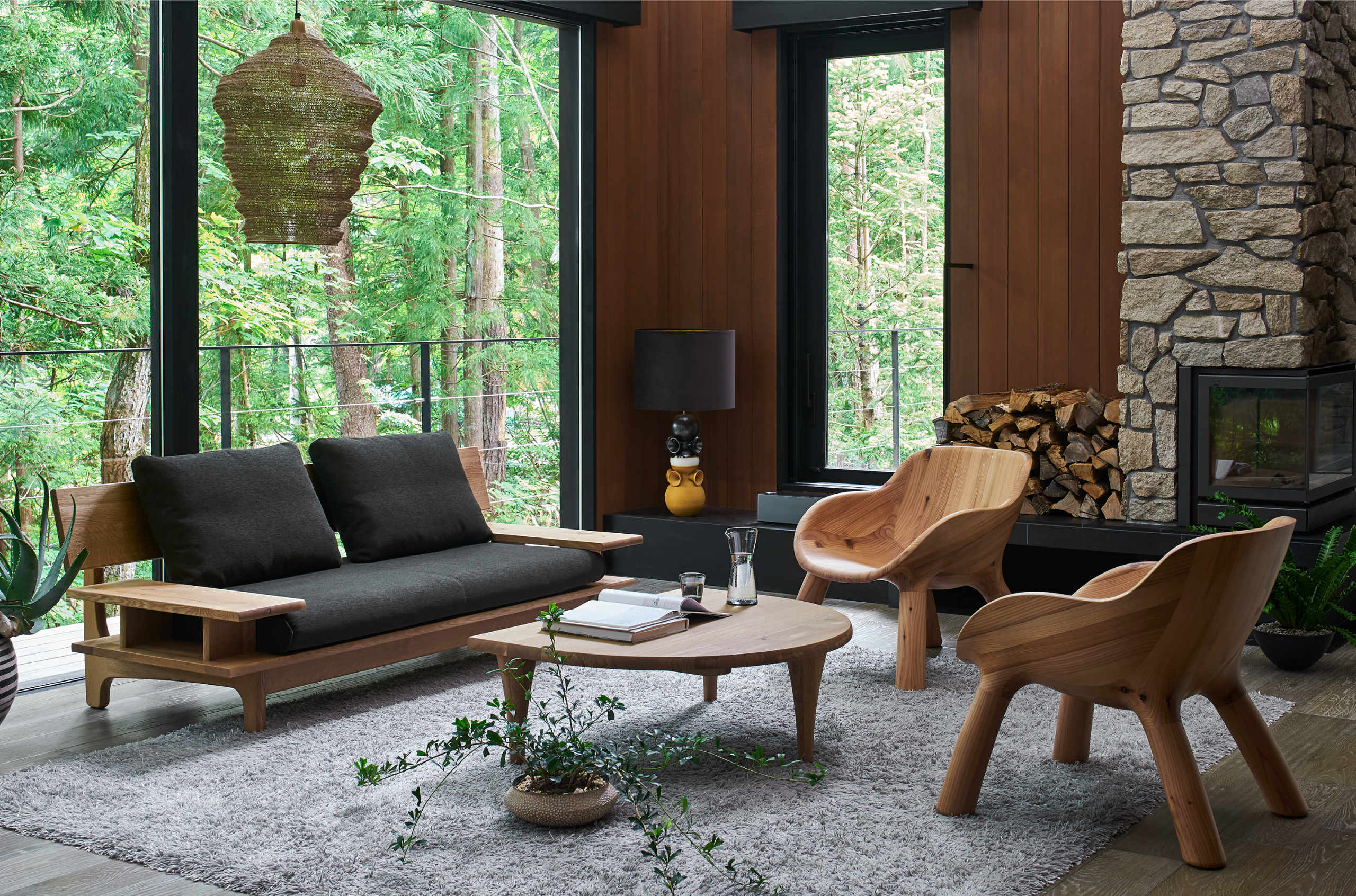 希少】飛騨産業 HIDA キツツキ 穂高 ソファチェア レトロ 定価約10万