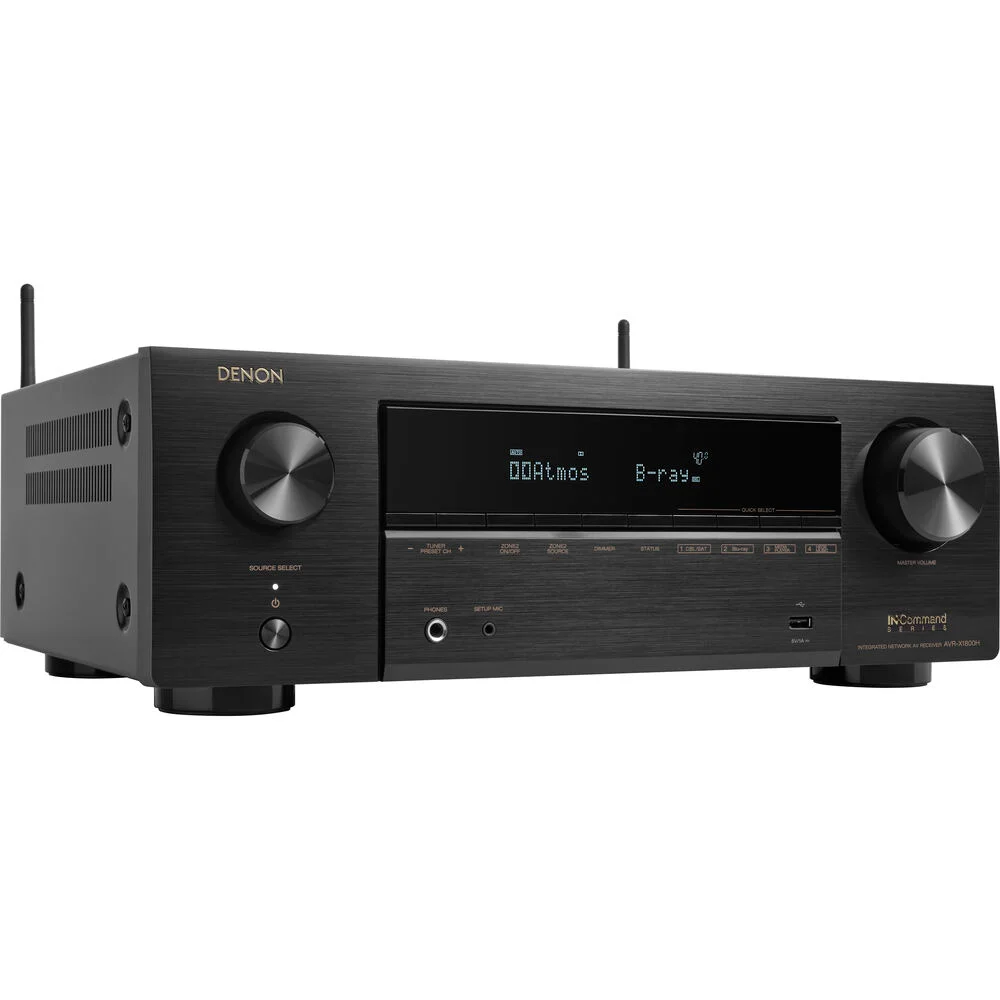 DENON AVR-X1800H – Receiver Av, 8k, 7,2 Canais, com Heos