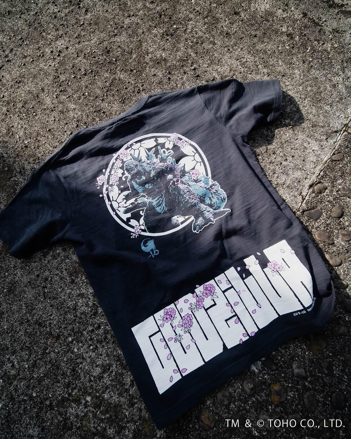 ゴジラ 火消魂 桜UV T-Shirts | Godzilla HiKESHi SPiRiT Sakura UV