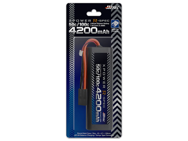 XPOWER R-SPEC Li-Po 7.4V 4200mAh 50C/100C タミヤタイプコネクター