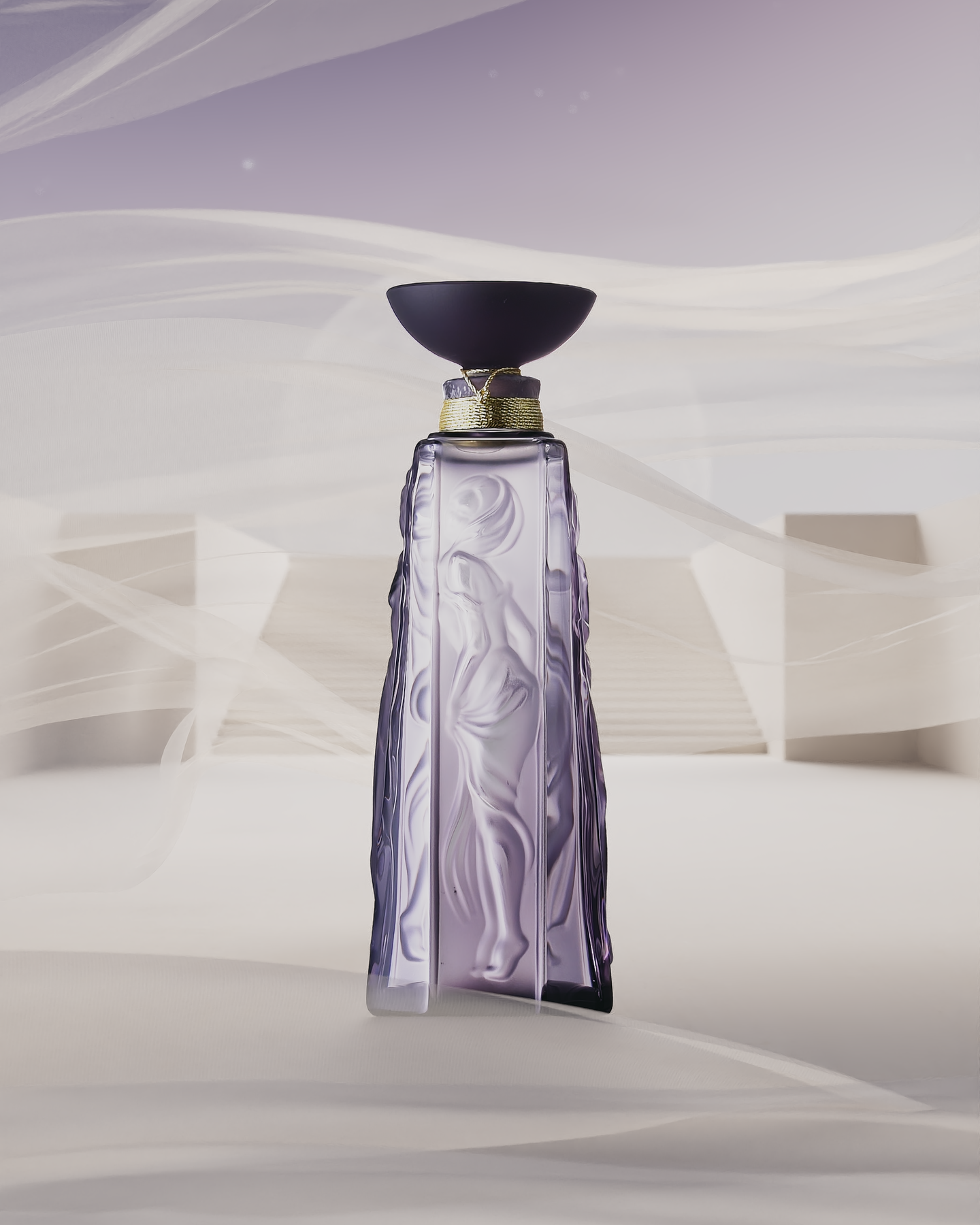 LALIQUE ラリック クリスタル飾り皿 裸女モチーフ LALIQUE ラリック