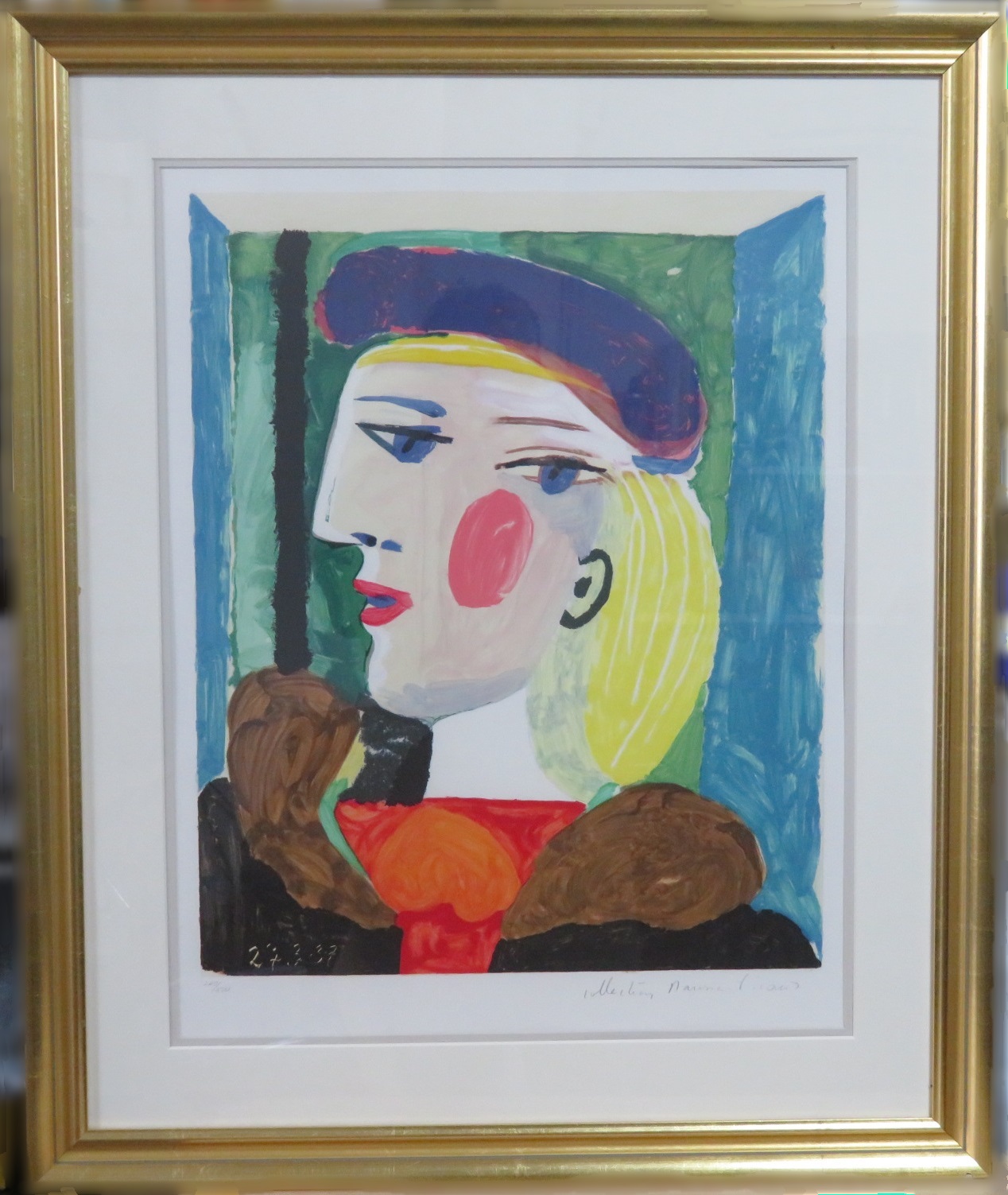 鉛筆画 男女の親密な関係 ピカソ リトグラフ 版画（リトグラフ