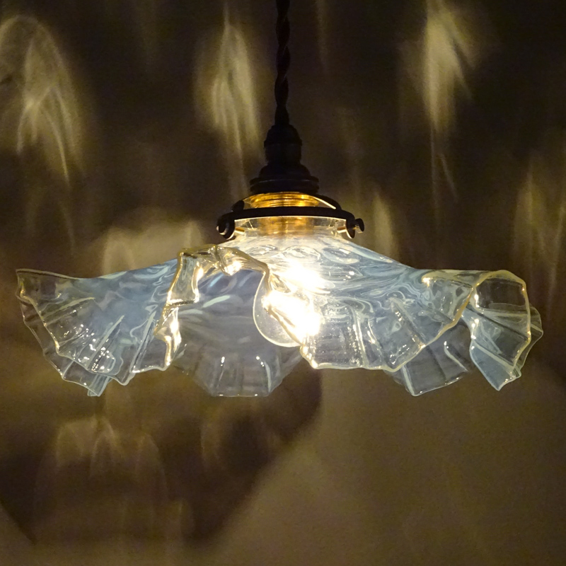 昭和レトロ ランプシェード アンティーク 照明 ガラス 傘 昭和レトロ