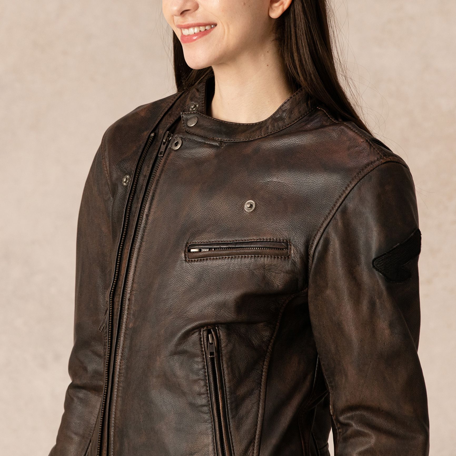 KATHARINE HAMNETT ブルゾン ゴートスキン スエード×レザー 【公式通販】