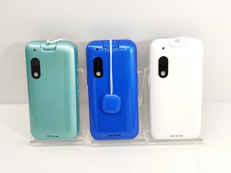キッズフォン3 水色 本体と付属品 ソフトバンク、子ども向けケータイ