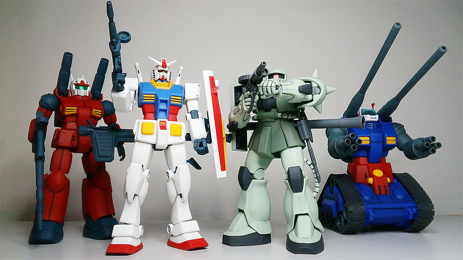 バンダイ：1/144 HG「ガンダムV作戦セット」「ザクⅡ量産型」