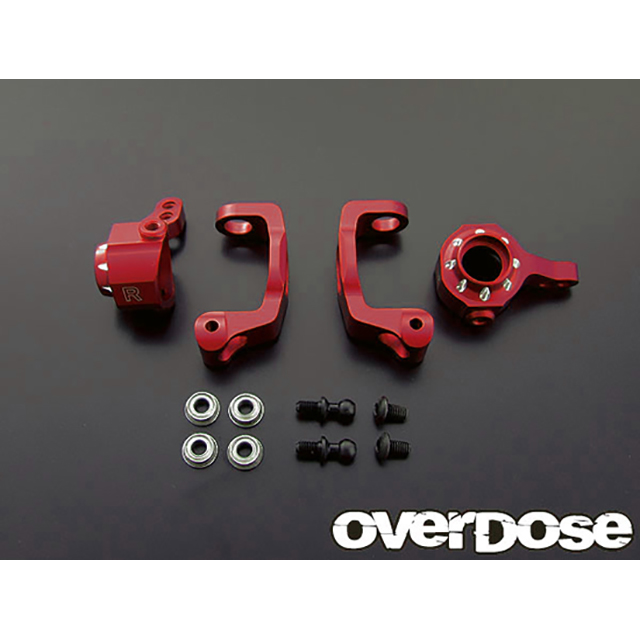 オーバードーズ overdoseアルミワンピースシャフト4mmレッド新品