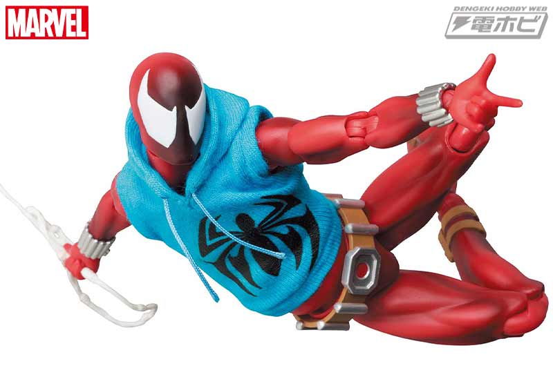 スカーレット・スパイダー」の可動フィギュア「MAFEX」が衣装やベルト