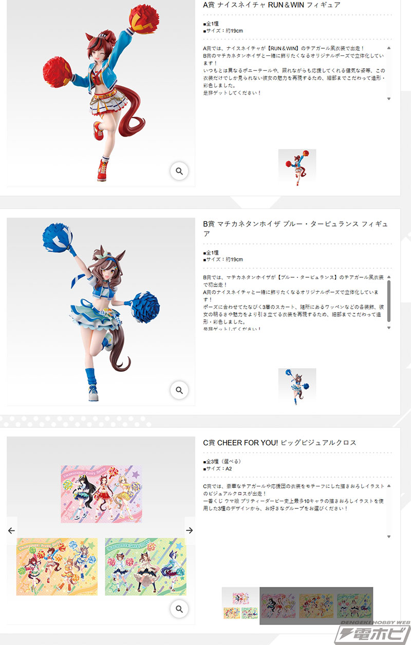 ラストワン賞は上着を脱いで応援してくれるナイスネイチャのフィギュア