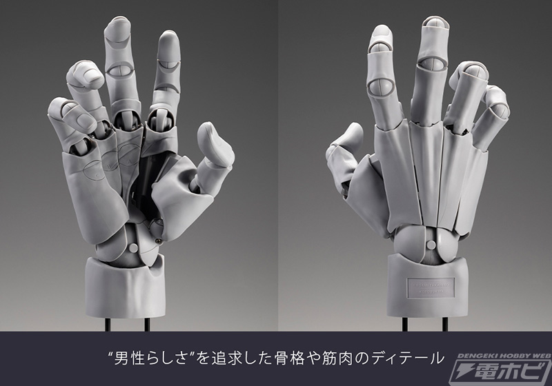 究極のハンドモデル「コトブキヤハンド」にMEN'Sモデルが登場！骨格や