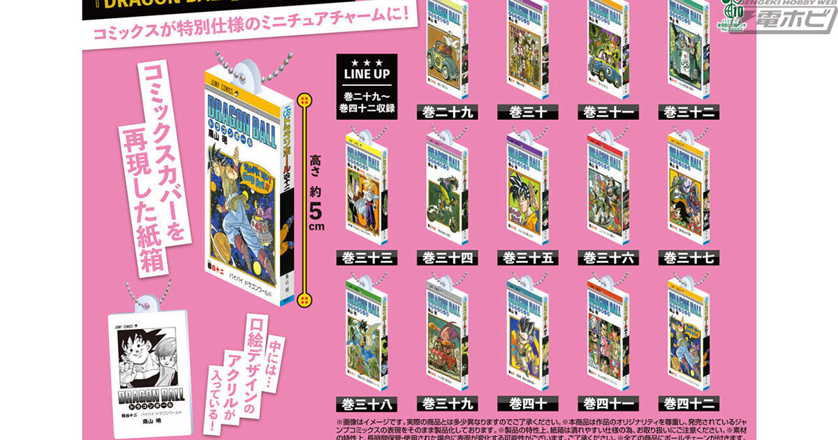 ドラゴンボール』コミックスカバーデザインのミニチュアチャームの第3