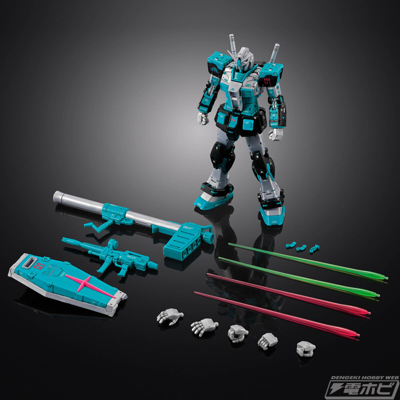 初音ミクをイメージした「RG RX-78-2 ガンダム Ver.2.0」と「RG MS-06S