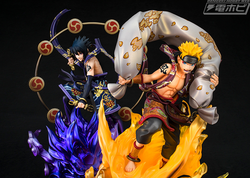NARUTO-ナルト- 疾風伝』20周年を記念し、ナルト、サスケが風神雷神像