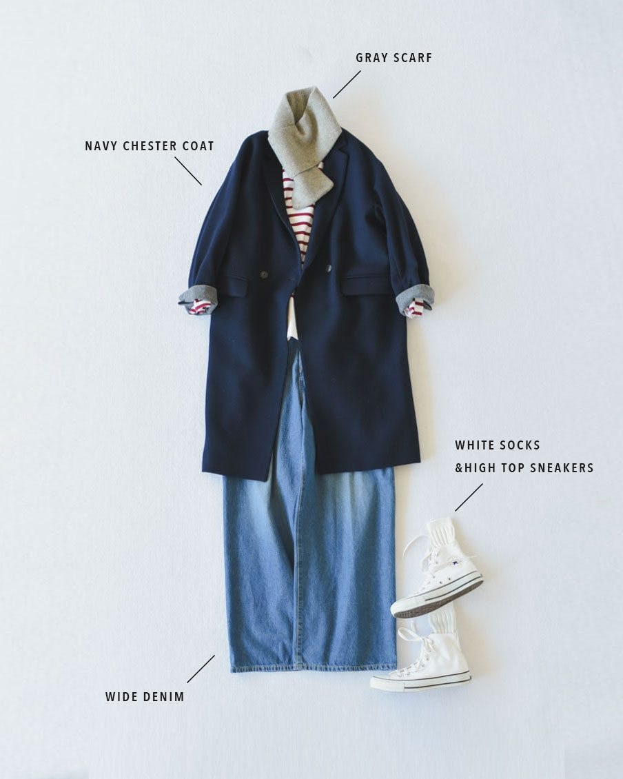 北欧、暮らしの道具店 チェスターコート ネイビー 北欧暮らしの道具店