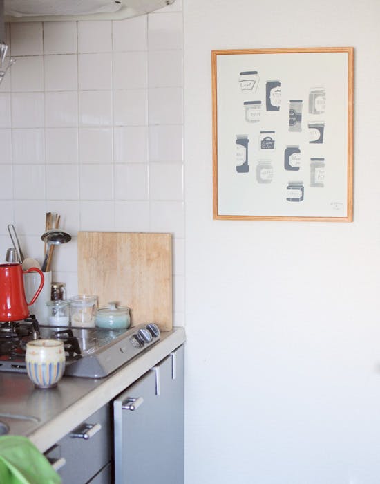 取扱終了】オリジナルポスター/シルクスクリーン/ジャムのビン（グレー