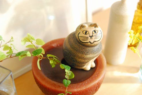 Lisa Larson リサラーソン ガラスオブジェ 猫 31770 取扱い終了】Lisa