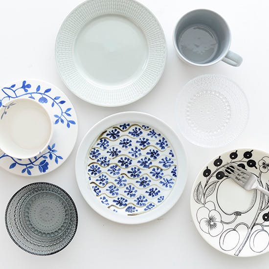 瀬戸焼/藍色花模様/プレート(直径約17cm) - 北欧、暮らしの道具店