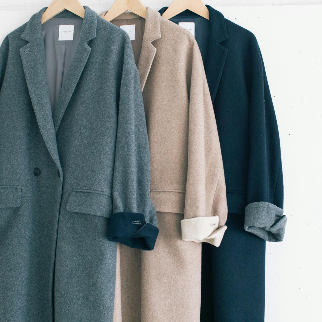 北欧暮らしの道具店 3WAYアレンジ襟のかろやかチェスターコ