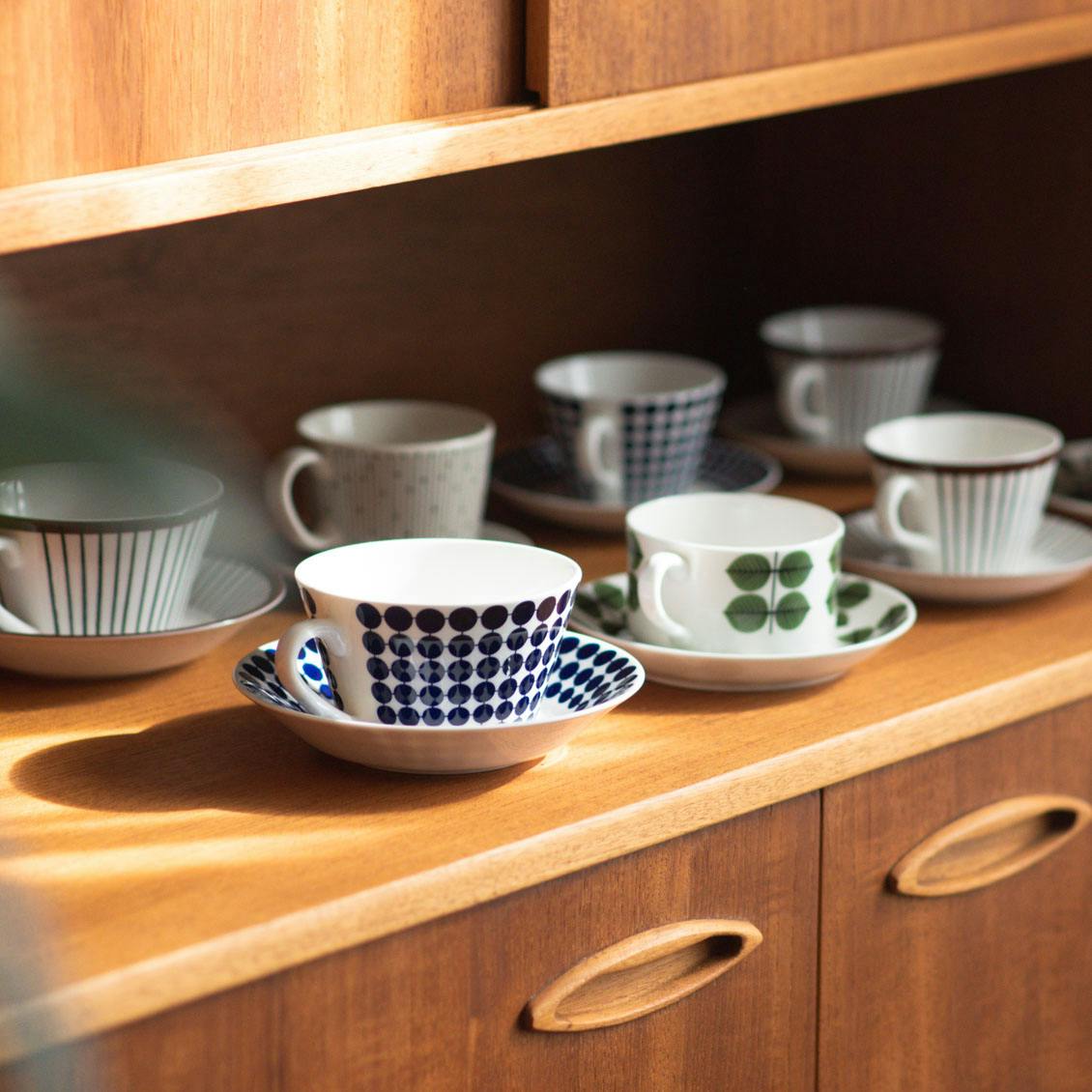 コーヒーカップアート 3点セット シルバーフレームインテリア