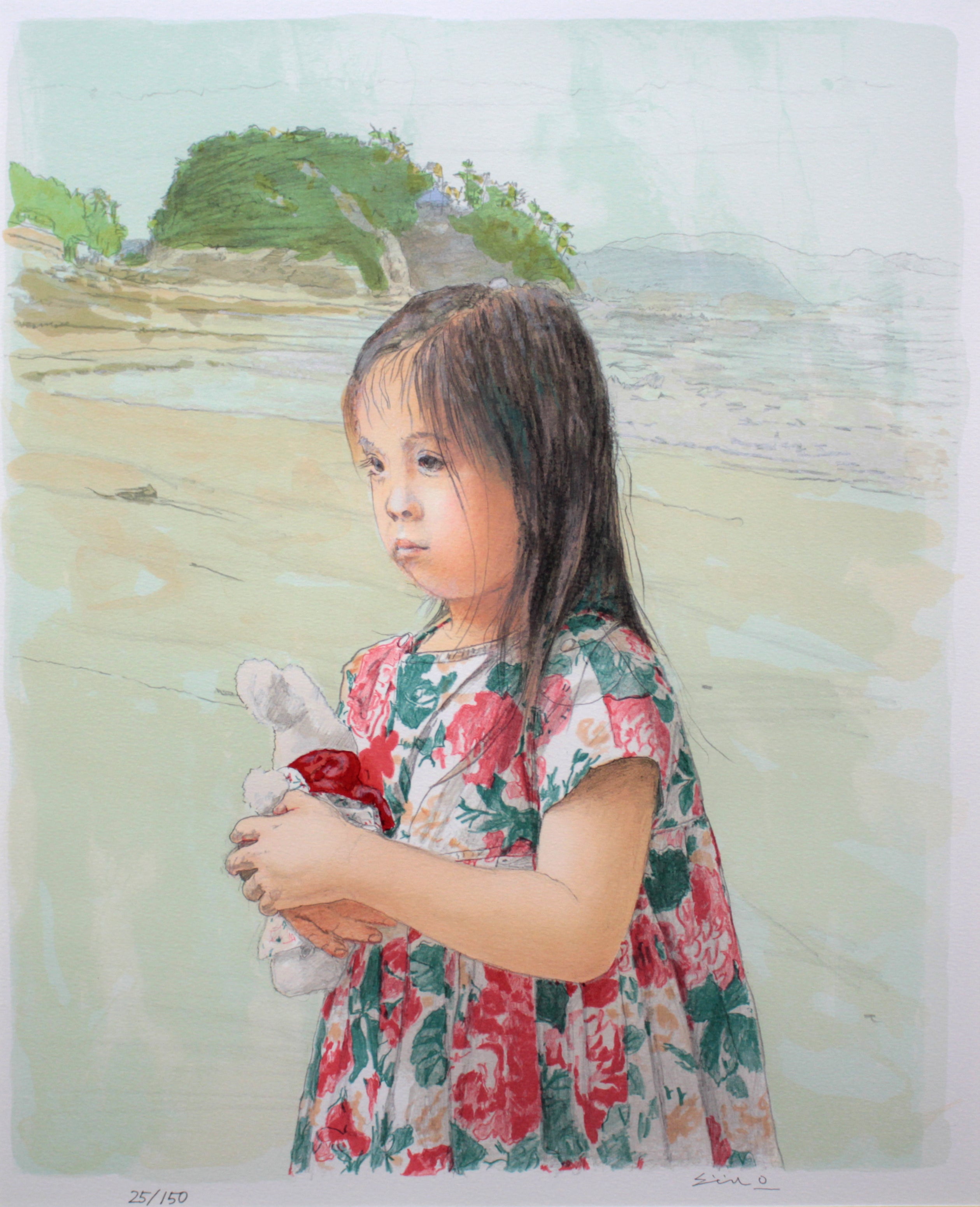 大津英敏 『稲村ヶ崎』 リトグラフ - 北海道画廊