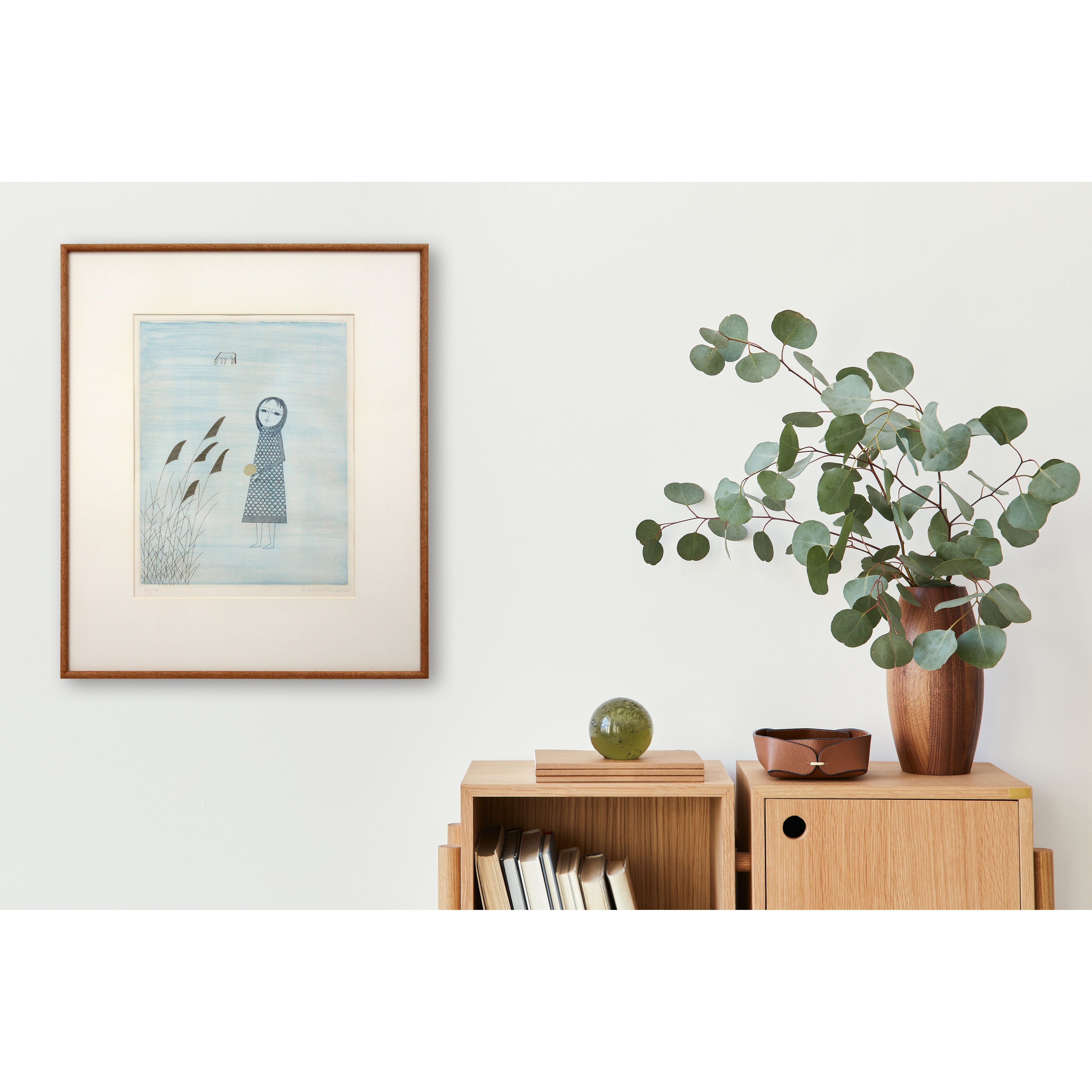 南桂子 『少女と花束』 エッチング - 北海道画廊