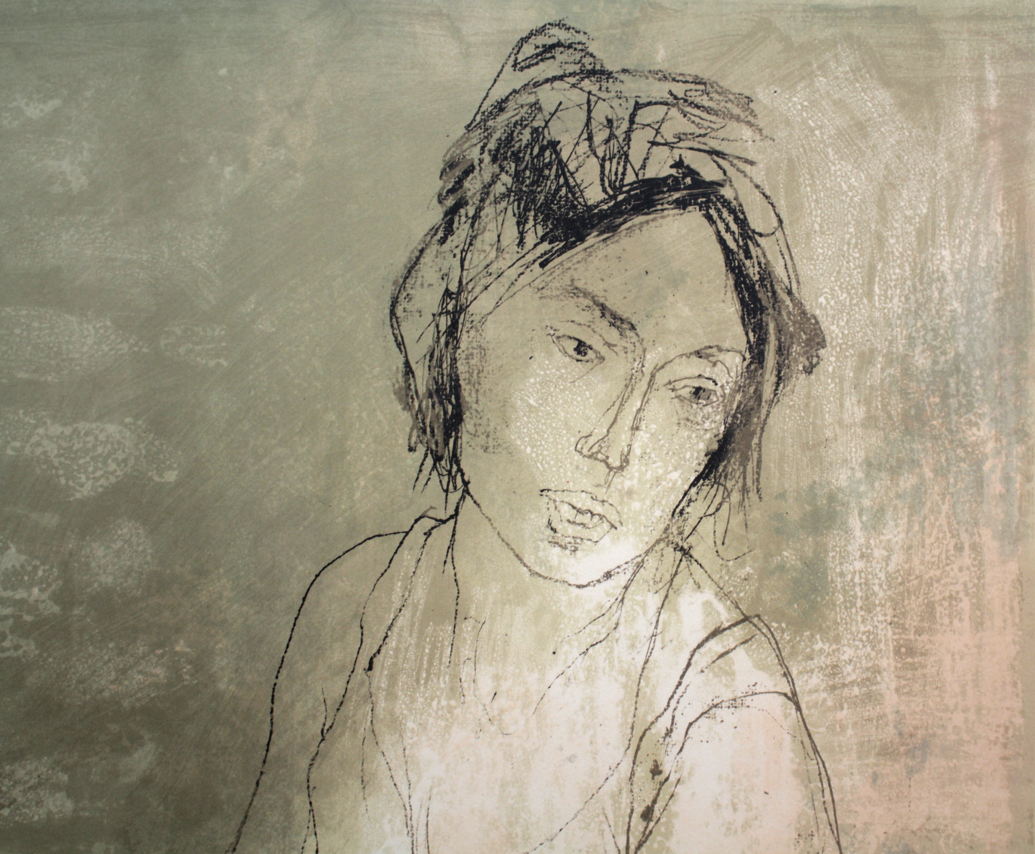 洋画家川島見依子 桜島リトグラフ7/200 サインあり