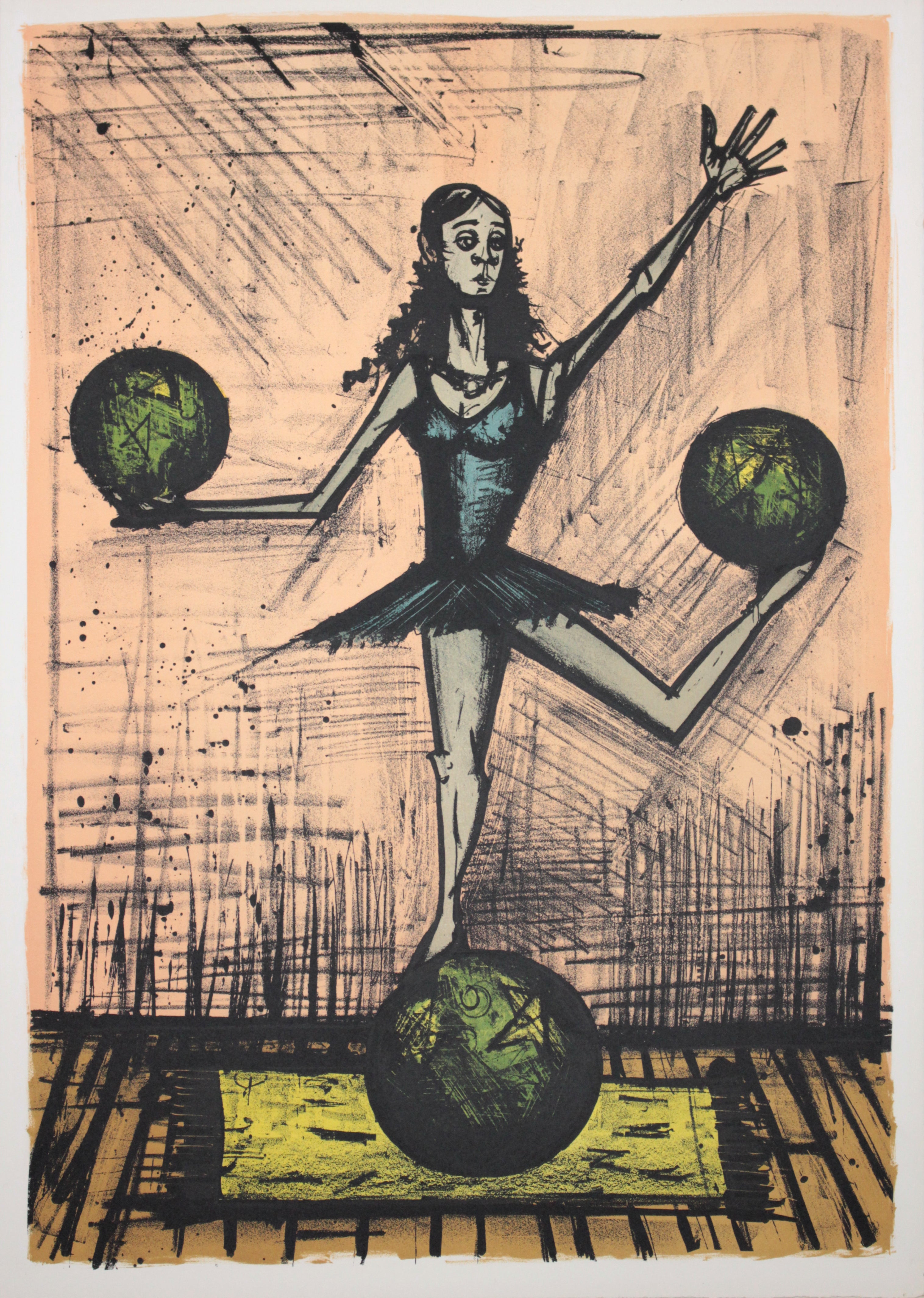 ベルナール・ビュッフェ 『サーカスシリーズ・X嬢 レゾネNo.147