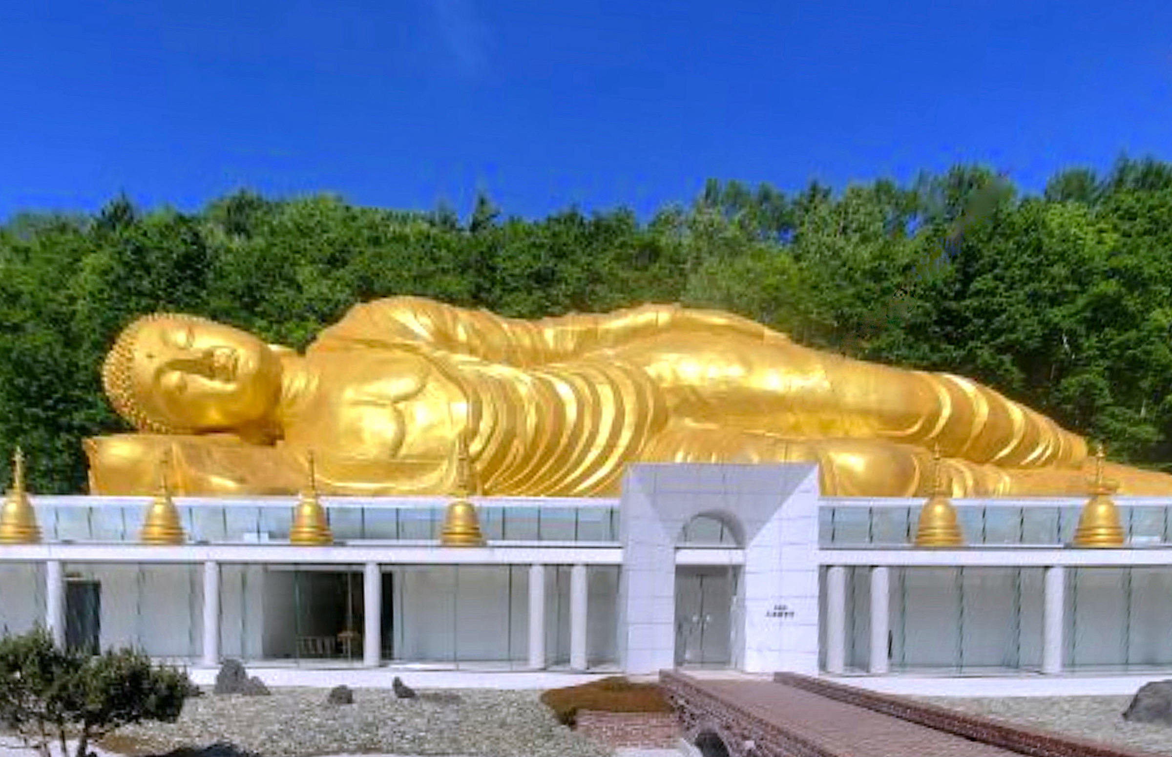 仏教美術 古銅鍍金 涅槃仏 寝釈迦仏 仏像 置物 H R7248 仏教美術 古銅