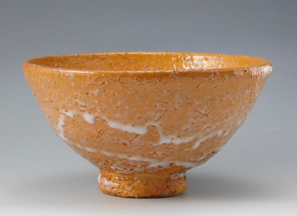 萩焼十世坂高麗左衛門作白萩茶碗銘「山里」淡々斎極め箱MR6049